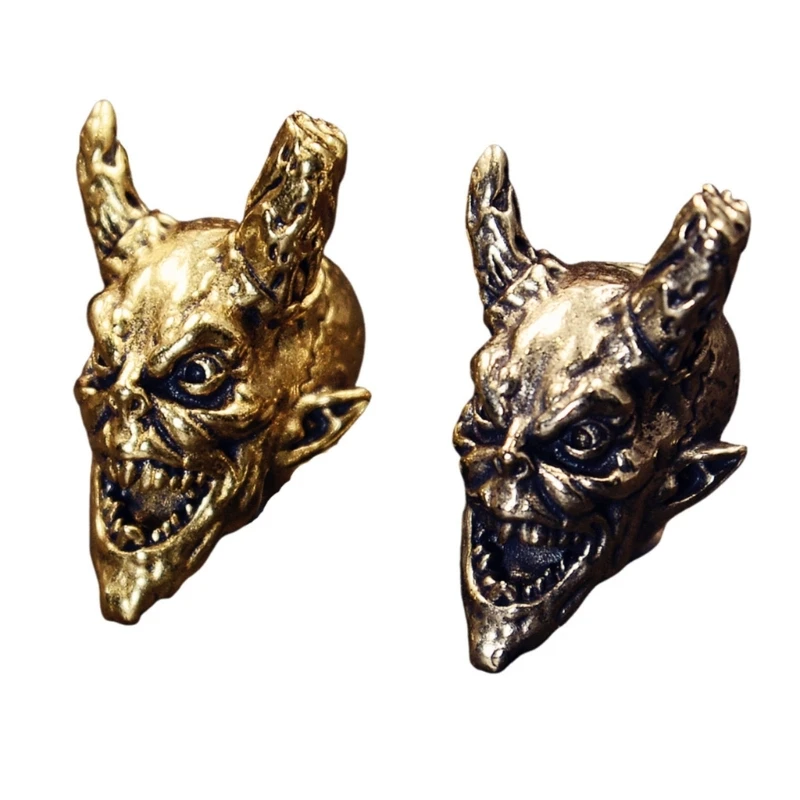 62KE Metal Skull Charm For Tactical Equipment Customization Jewelry Making Supplies