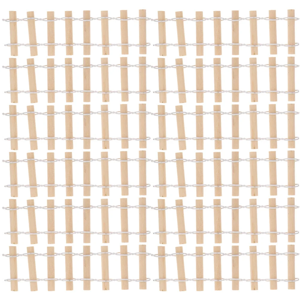 12 قطعة خشبية صغيرة حديقة صغيرة الديكور Diy بها بنفسك اكسسوارات للمنزل المشهد الصغير زخرفة سياج ديكور المنزل الصغير حديقة #5