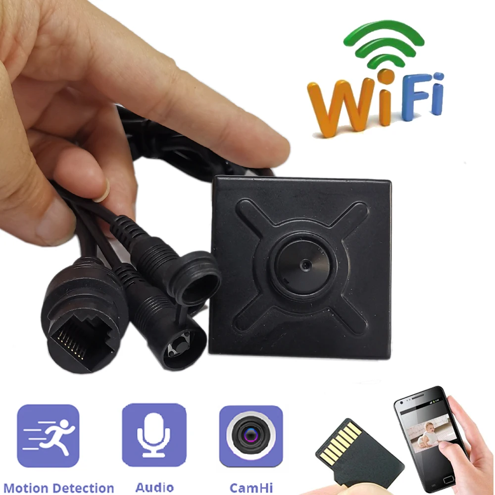 5MP 2MP HD Video Surviallance P2P Pin-Hole POE Mini bezprzewodowa kamera Wifi Ip RTSP z gniazdem Micro Sd Kamera IP WIFI Audio