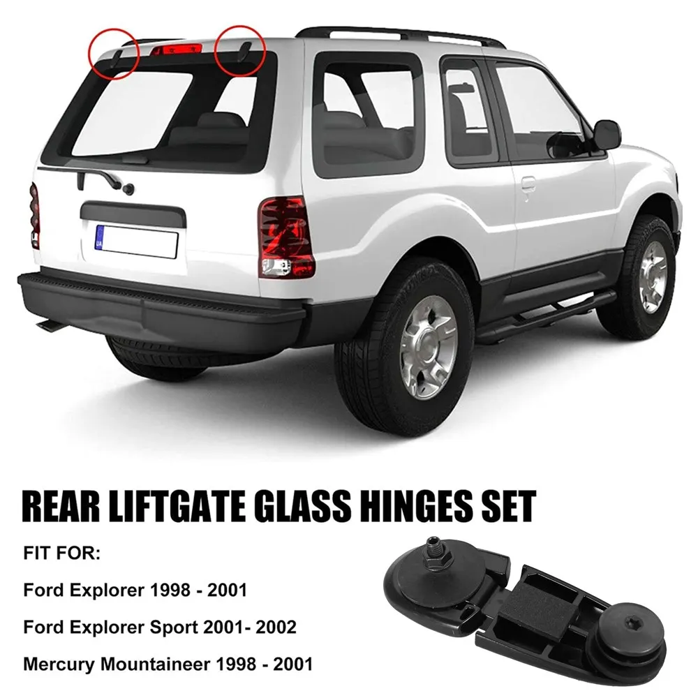 Right & Left Liftgate Rear Window Hinge Set 926-132 For Ford Explorer 98-01, Mercury Mountaineer 98-01 Replace 1L2Z-98420A68-AA 