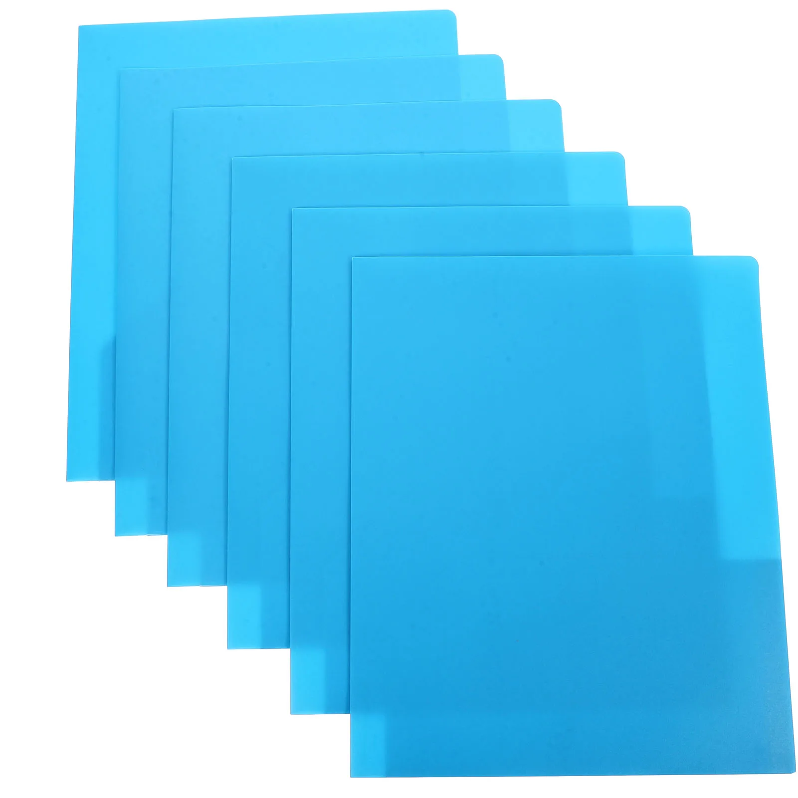 

6 PCS A4 Folder Heavy Duty Plastic Folders File with Pockets for College School Supplies