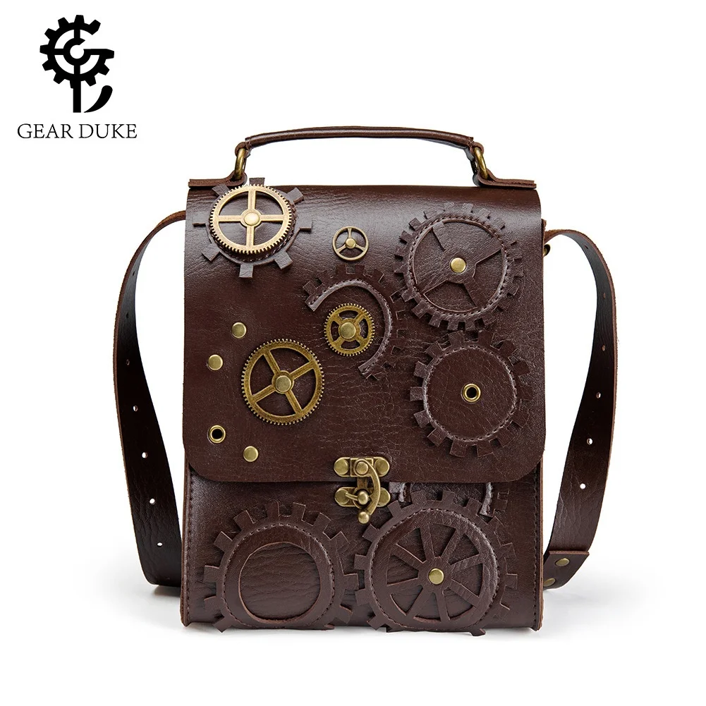 

Industrial Retro Women's Crossbody Bag Steam Punk Style Handbag Vertical Small Bag American Retro Style Synthetic Leather Int...