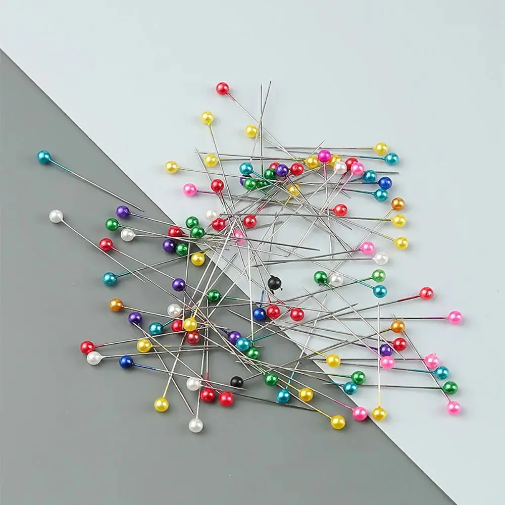 200/400PCS Sewing Pins Straight Pin Pearlized Ball Head Quilting Pins Multicolor Stick Pins for for Fabric DIY Crafts