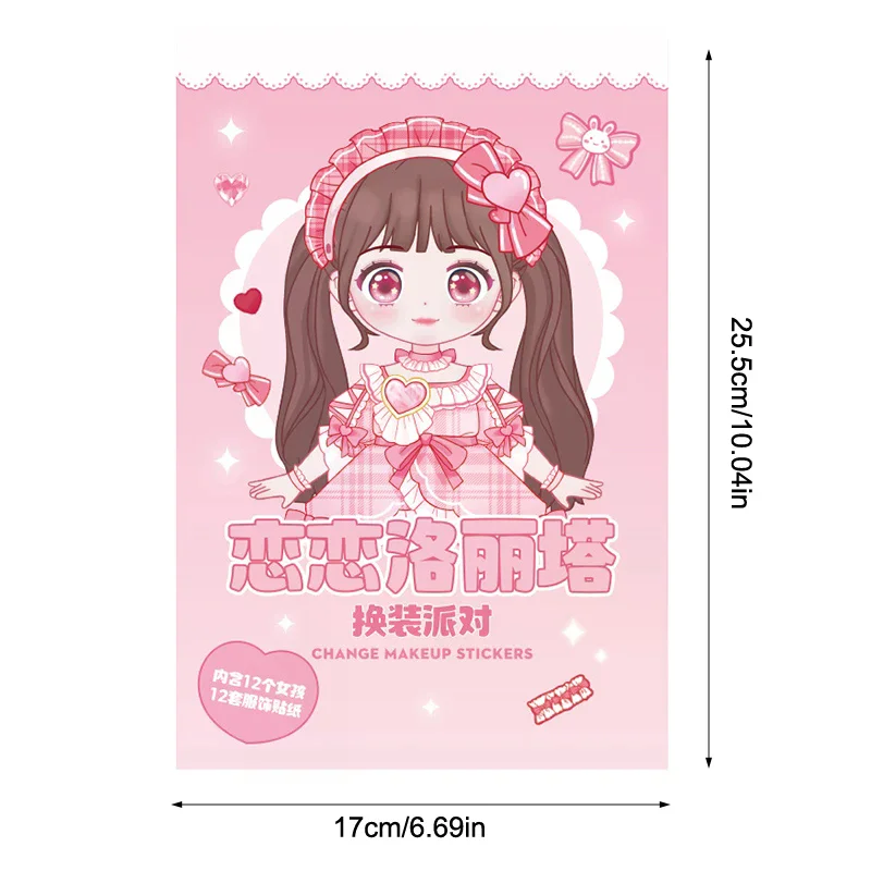 DIY Book Dress Up Sticker Book Cartoon Girl Makeup Show Sticker Book Princess Puzzle Toys Handmade DIY Sticker Toy Kids Gift