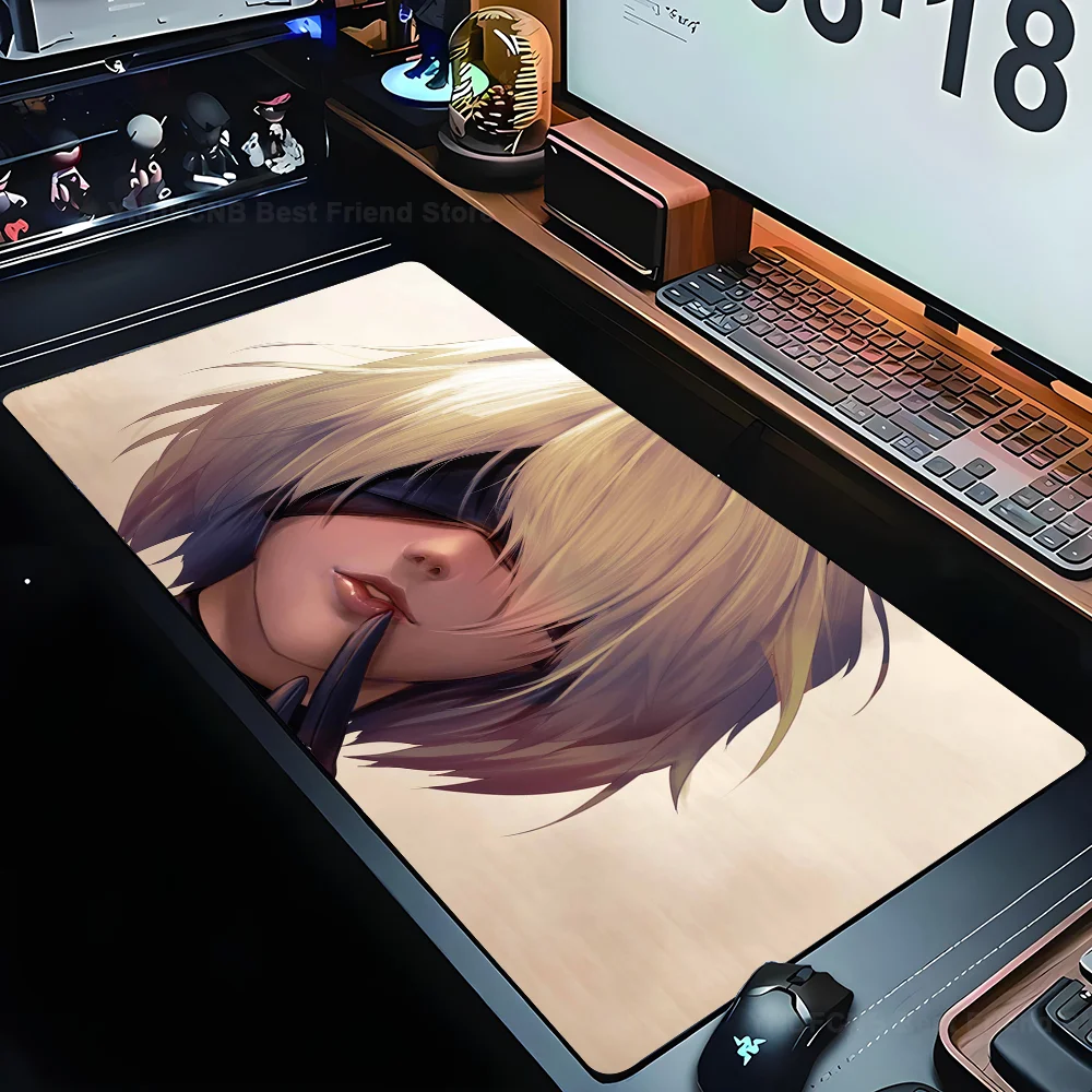 

Anime Girl 2B Nier Automata Mousepad Mouse Mat Desk Mat With Pad Gaming Accessories Prime Gaming XXL Keyboard Pad