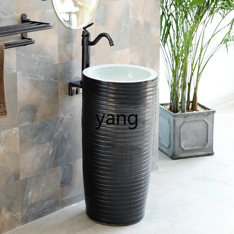 

LH wash basin bathroom column type face wash simple basin integrated simple small household