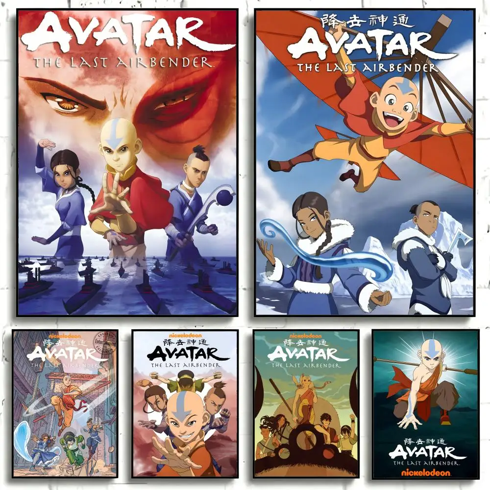 TV Series Avatar: The L-Last Airbender Poster Self-adhesive Art Waterproof Paper Sticker Coffee House Bar Room Wall Decor