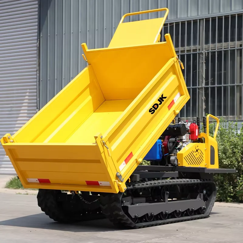 SDJK 800kg 1T Crawler Mini Dumper 1.5T 3T 4T 8T Customized Small Rubber Transport Dumper Mini Tracked Dumper