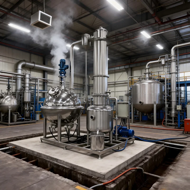 Industrial Chemical Solvent Recovery System Evaporation Plant Equipment Machine Vacuum Concentrator
