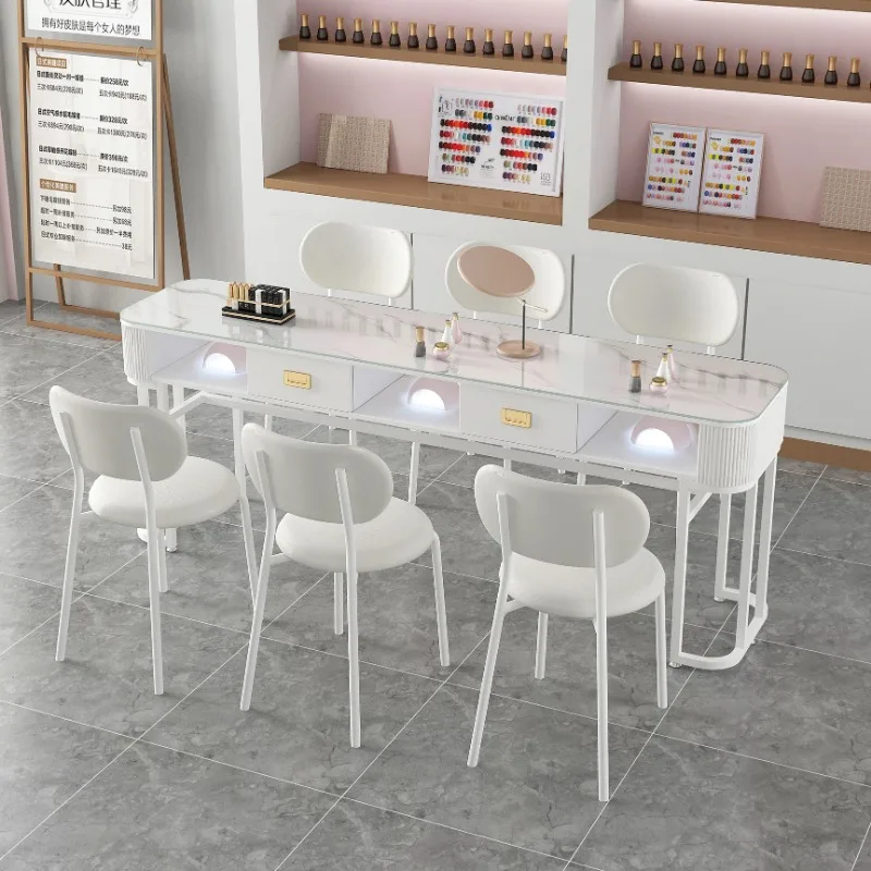 المحمولة طاولة الأظافر الأظافر مانيكير الوردي مكتب صالون تجميل الأثاث طاولات القهوة المهنية كرسي الأظافر ميسا دي مانيكيرستا