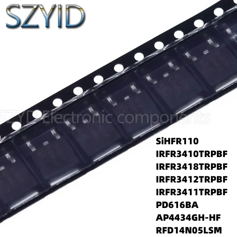 100PCS TO252 SiHFR110 IRFR3410TRPBF IRFR3418TRPBF IRFR3412TRPBF IRFR3411TRPBF PD616BA AP4434GH-HF RFD14N05LSM