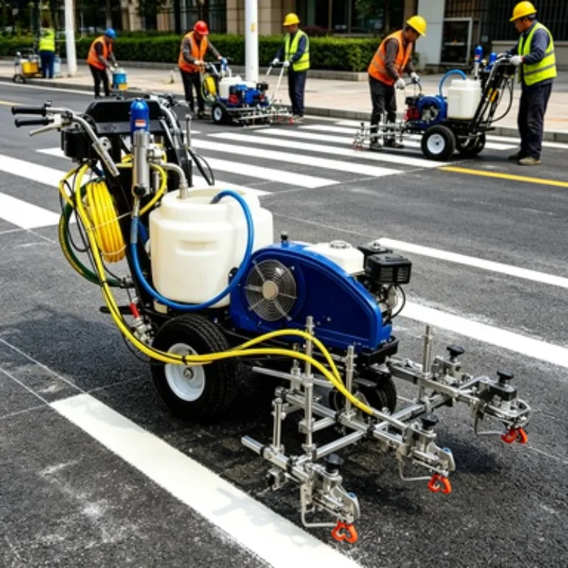 

Lightweight & portable cold paint spray road line marking machine cold spraying lane marker cold paints applicator with booster
