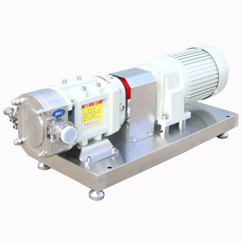 

Stainless steel sanitary food rotor pump filling high viscosity fluid transfer lobe pump