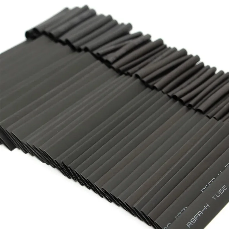 8 Metri/set Tubi Termoretraibili 1/2/3/4/5/6/8mm 2:1 Nero Isolamento Termoretraibile Avvolgimento Termoretraibile per Cavo FAI DA TE connettore Kit di cavi