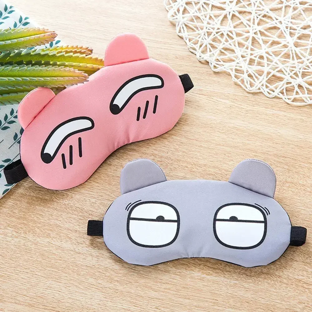 Cute cartoon face sleep eye mask, ice hot compression eye cover, sleep mask, cold pack gel eye band,