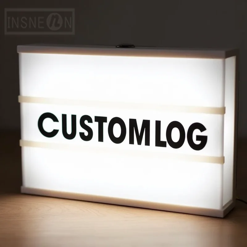 Custom Outdoor LED Light Box For Business Waterproof Acrylic Sign Board Double Sided Storefront Signage Wall Mounted Lighted