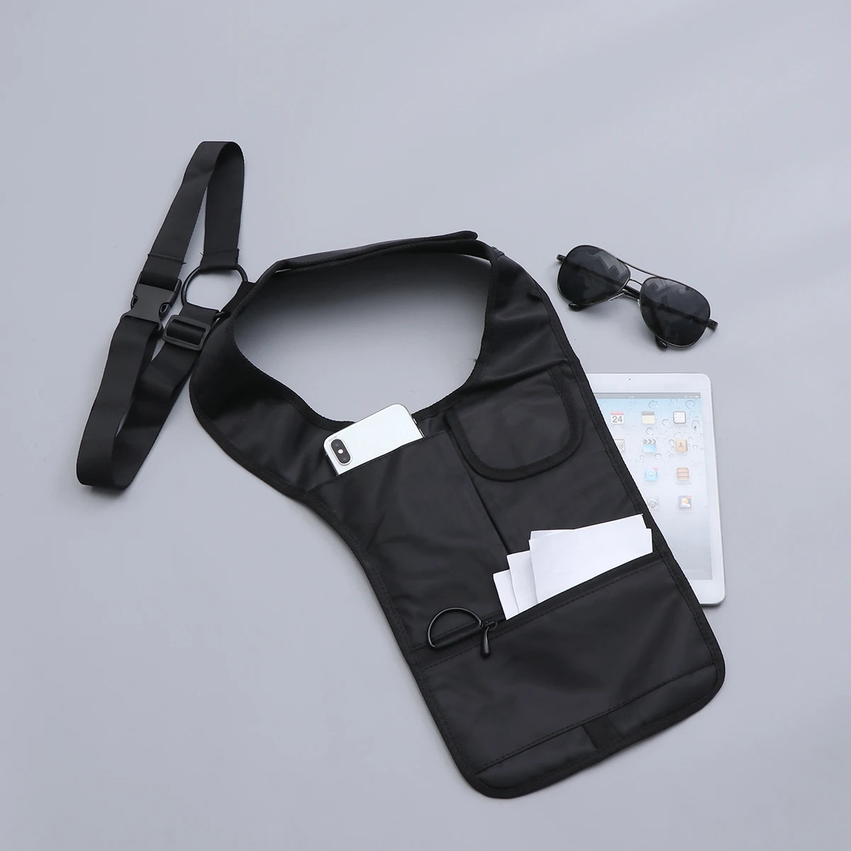 

Waterproof Tactical Backpack Anti-Theft Crossbody Sling For Men Underarm Shoulder Bag With Multi-Pockets Hidden Safety Travel