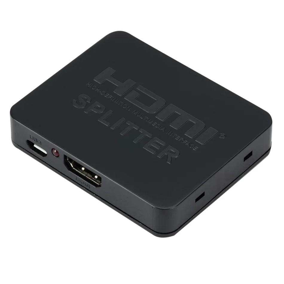 Splitter kompatybilny z HDMI 1 w 2 na 1080P 4K 1x2 Stripper 3D Splitter moc wzmacniacz sygnału 4K rozdzielacz HDMI dla HDTV Xbox PS3