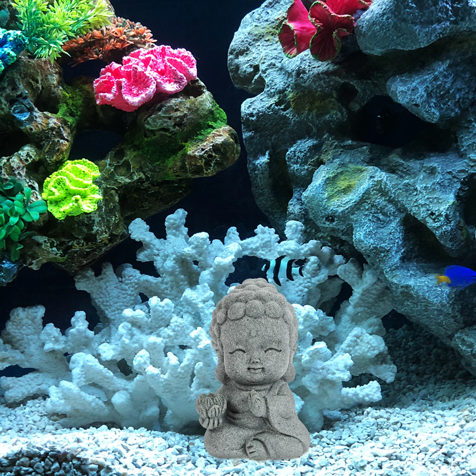 

Buddha Statue Small Wear Resistant Aquarium Decoration Fish Tank Buddha Statue Garden Decor Fish Tank Decoration
