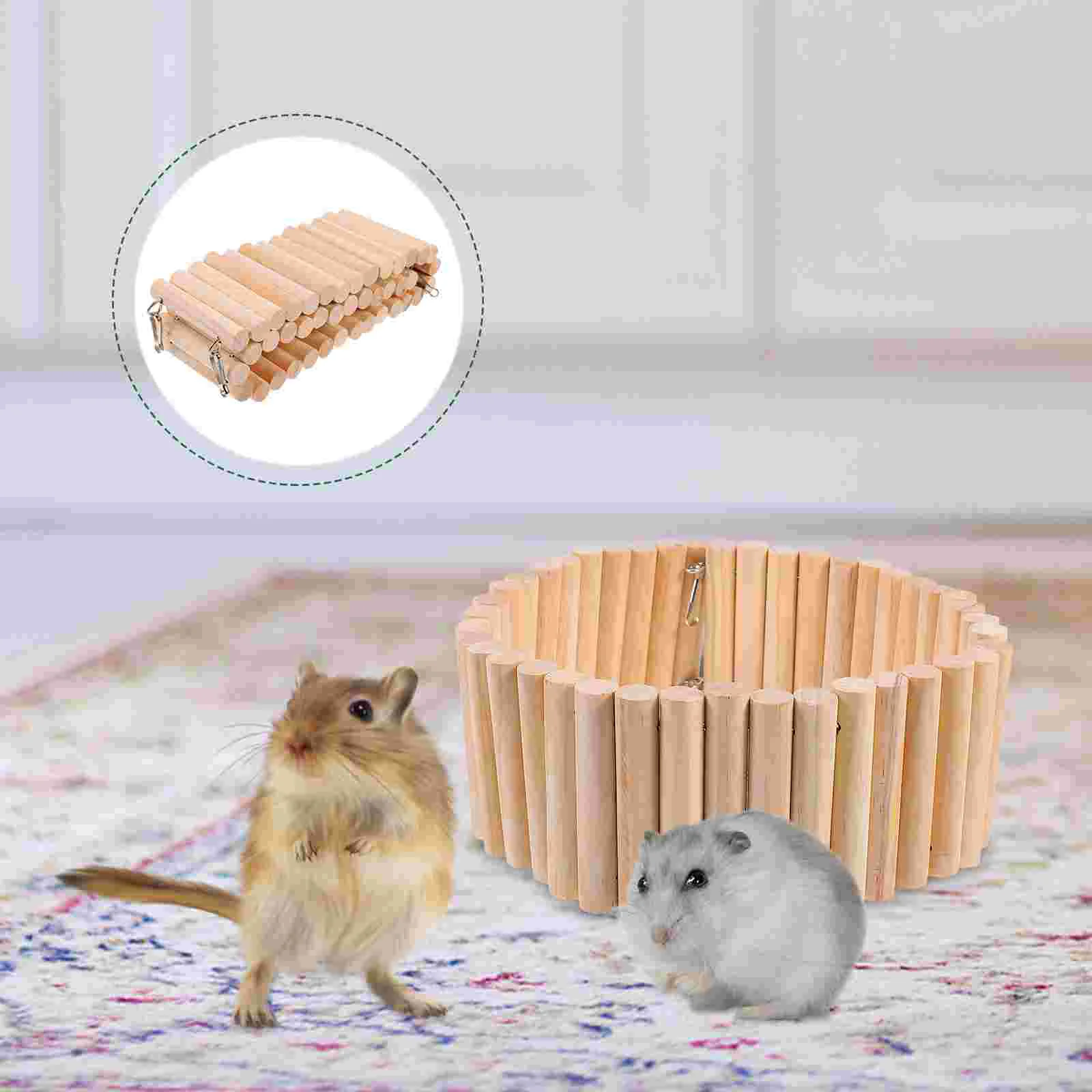 

60 Cm Soft Hamster Swing Chinchilla Toys Platform Wooden Rabbit Small Animal Long Ladder