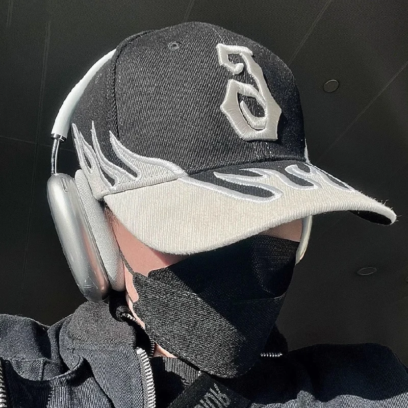 

Kanye West Ye Tangda Уличная одежда с вышивкой пламени Гоночная бейсболка Tide Brand Frog Drift New Кепка с утиным языком Модные шапки