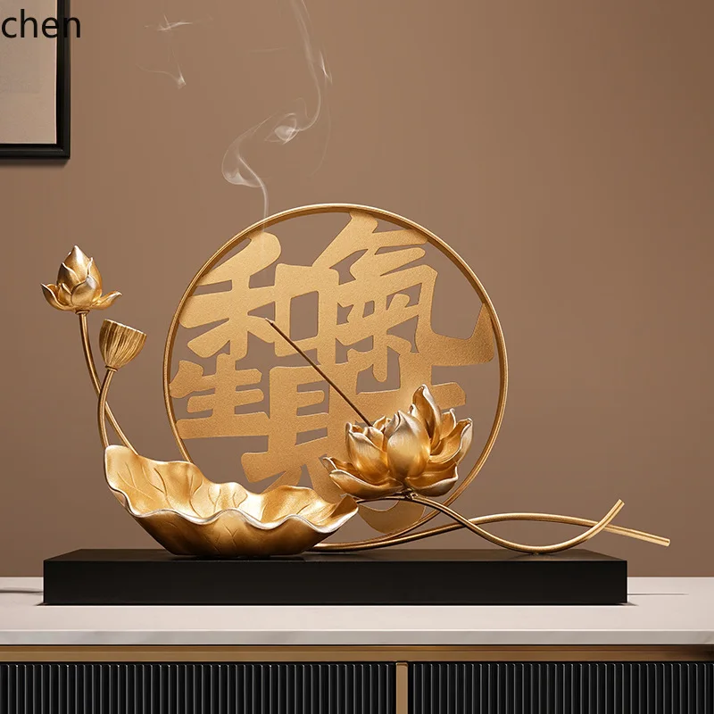 ZML Lotus Hallway Ornament - High-end Decoration for Living Room, Office, Tea Room - Housewarming Gift