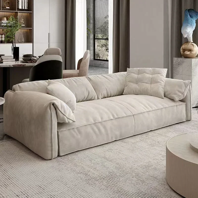 Italian Lounge Living Room Sofas Modern Minimalist Lazy Luxury Living Room Sofas White Grey Sofas Modernos Para Sala Furniture