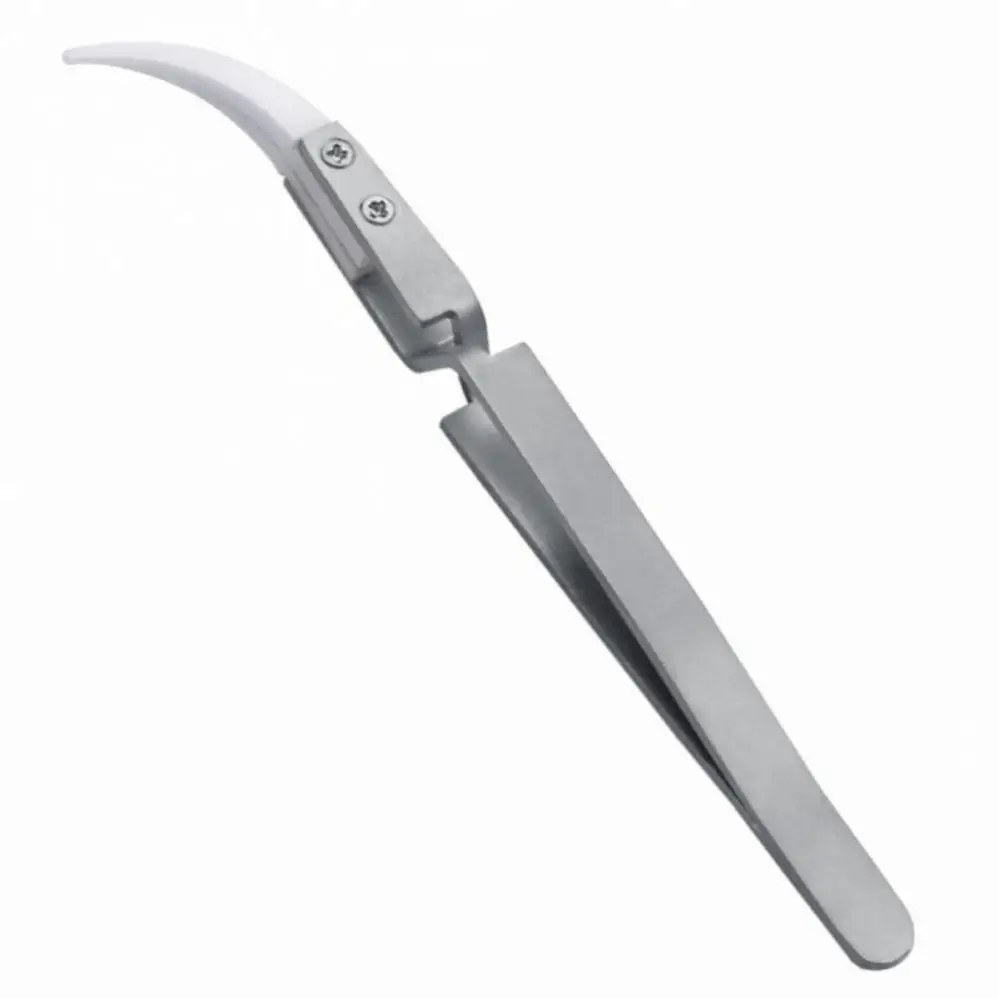 Precision Reverse Ceramic Stainless Steel Tweezer for Soldering / Chip Repair / Anti-Static Soldering Tweezer