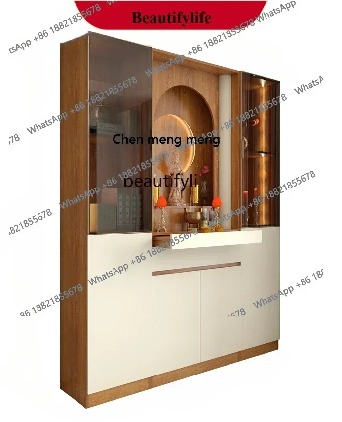 z183  Chinese-stylestanding cabinet for gods and gods, God of Wealth display cabinet, incense and fire altar, table and Buddh