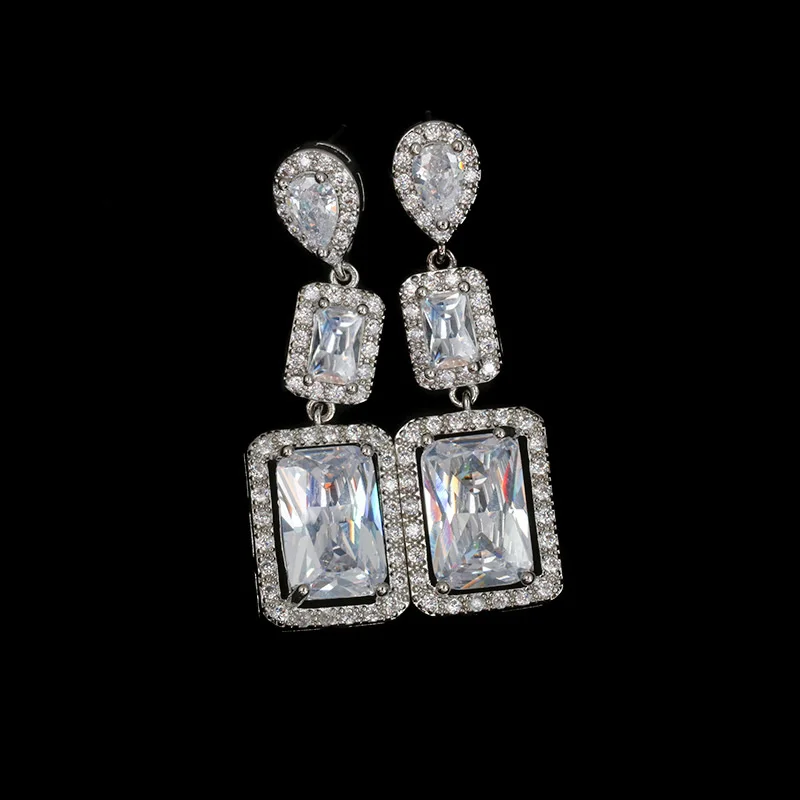 genuine Luxury brand real jewels Star shining 925 silver needle color set zircon high-grade Earrings fairy 2022 new earrings ins