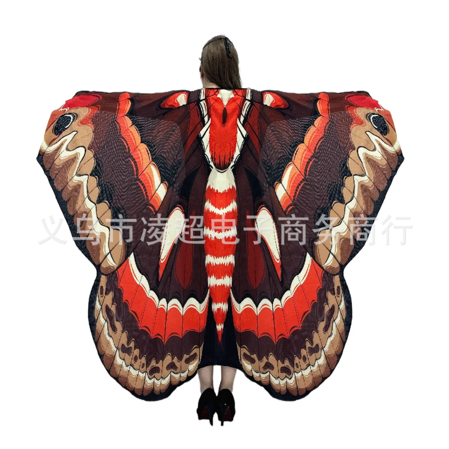 

Женское сценическое танцевальное платье с крыльями бабочки, накидка, шаль, односторонний плащ с принтом бабочки, реквизит для вечеринки, аксессуар для косплея для взрослых