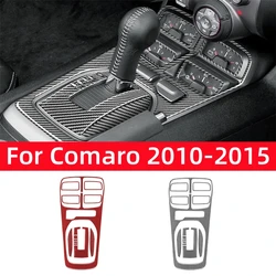 Real Carbon Fiber for Chevrolet Camaro 2010-2015 Accessories Interior Car Gear Shift Panel Trim Cover Decoration Sticker