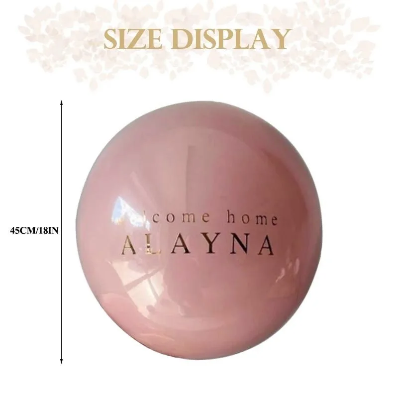 Personalisierter Namensballon Willkommen Baby Latex-Ballon Innenliegender Blasenballon Hochzeitsdekoration Taufe Babyparty Neugeborenes Geschenkidee – Detail 4