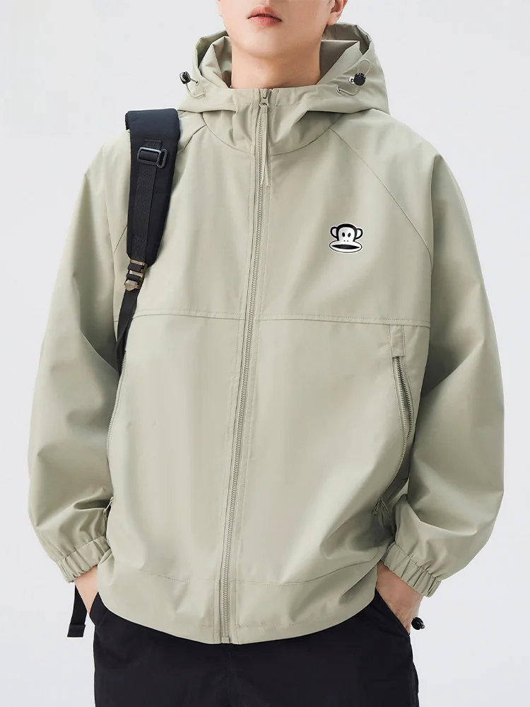 

PaulFrank Men's Casual Jaet Spring Autumn 2026 New Outdoor Climbing Clothes Large Mouth Monkey Versatile Windproof Long Sve