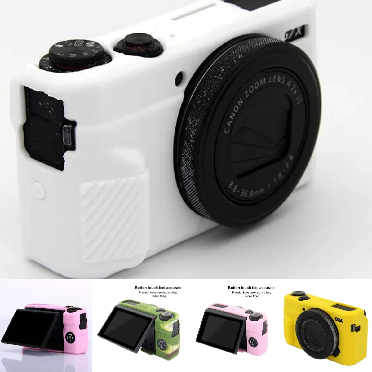 

For Canon G7XII Mark 2 III G7X3 Mark 3, Travel-Ready Silicone Camera Case Soft Silicone Armor Camera Bag Case