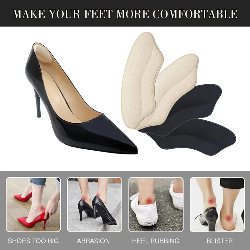 4Pcs/8Pcs Frauen High Heel Pad Anpassen Größe Klebstoff Heels Pads Liner Griffe Schutz Aufkleber Schmerzen Relief fuß Pflege Produkte – Detail 6