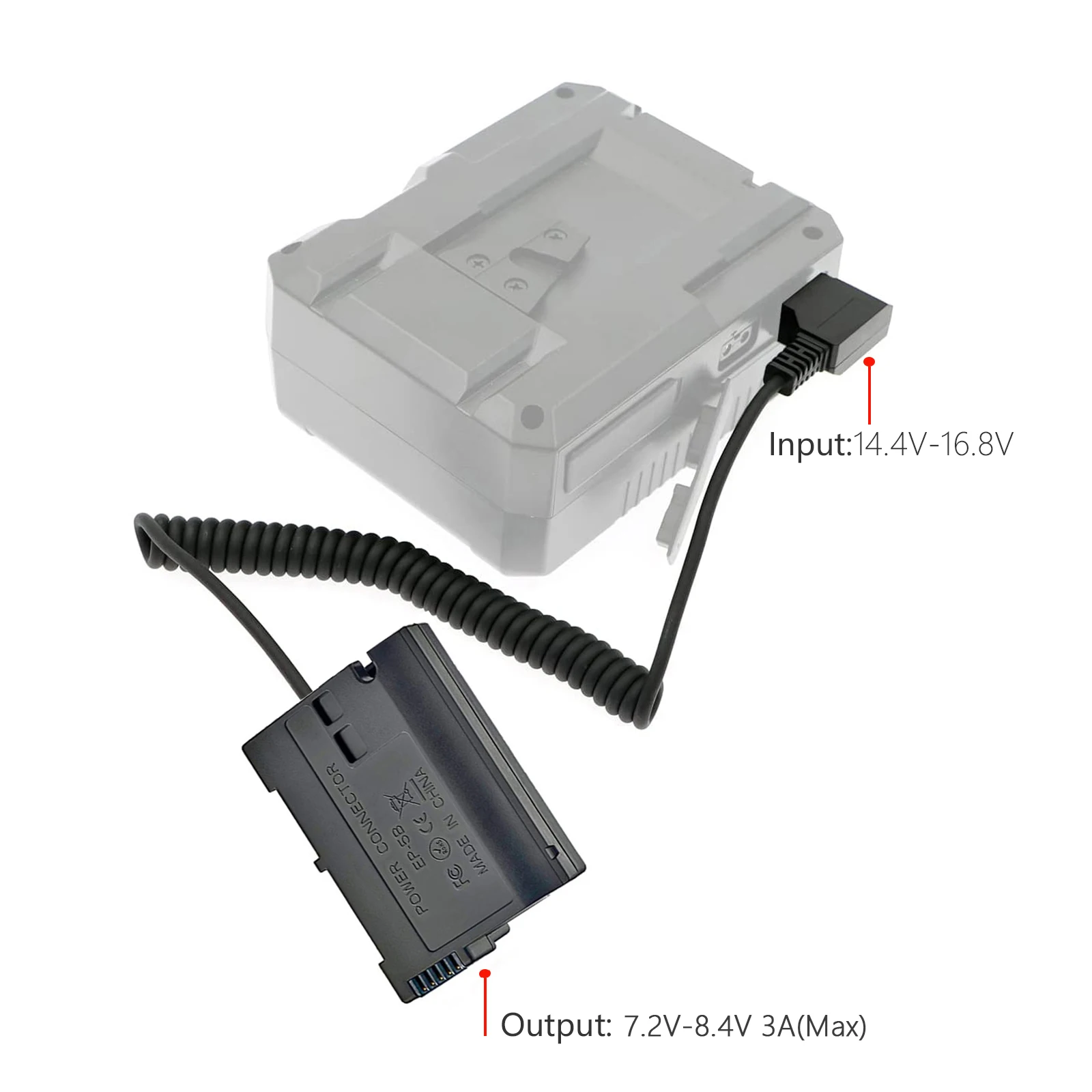 EN-EL15 Dummy Battery EP-5B Fully decoded D-TAP Coupler for Nikon D7000 D7100 D7200 D750 D800E D810A Z5 Z6 Z7 II Camera