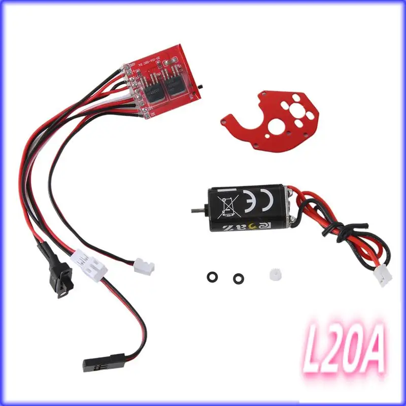 Contrôleur de vitesse de moteur de brosse Yd-RC ESC 20A avec frein pour réservoir de bateau de voiture RC 1/24 RC chenille axiale SCX24 AXI90081 AXI00001