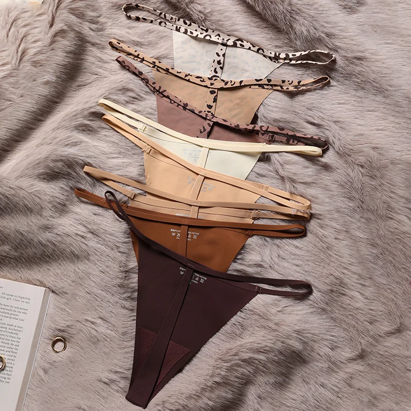 

Женские трусики с низкой посадкой из ледяного шелка, сексуальные, спортивные, с анималистичным принтом, больших размеров, быстросохнущие, для плавания