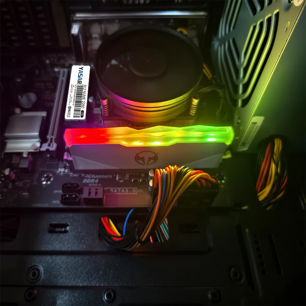 Imagem -03 - Yasar Rgb Ddr4 Ram 8gb 16gb 3600mhz 3200mhz 2666mhz 2400mhz Memória Ram Pc425600 Pc4-28800 Memória de Desktop para pc