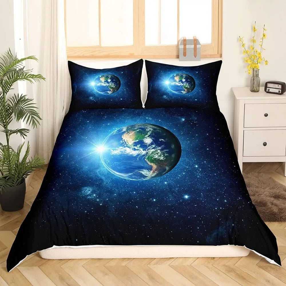 3pcs Bedding Set Print Comfortable Duvet Cover King Queen Twin Single Size Bithday Gift Bedroom Decoration
