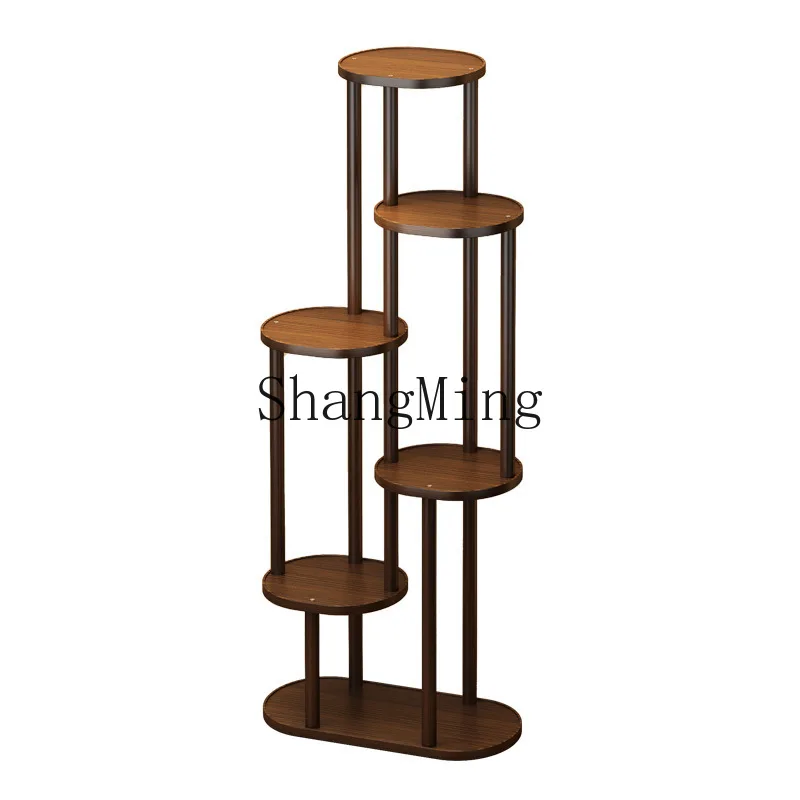 FG solid wood rack Chinese floor-to-ceiling antique can be used for flower pots and tea leaves in the living room tea room