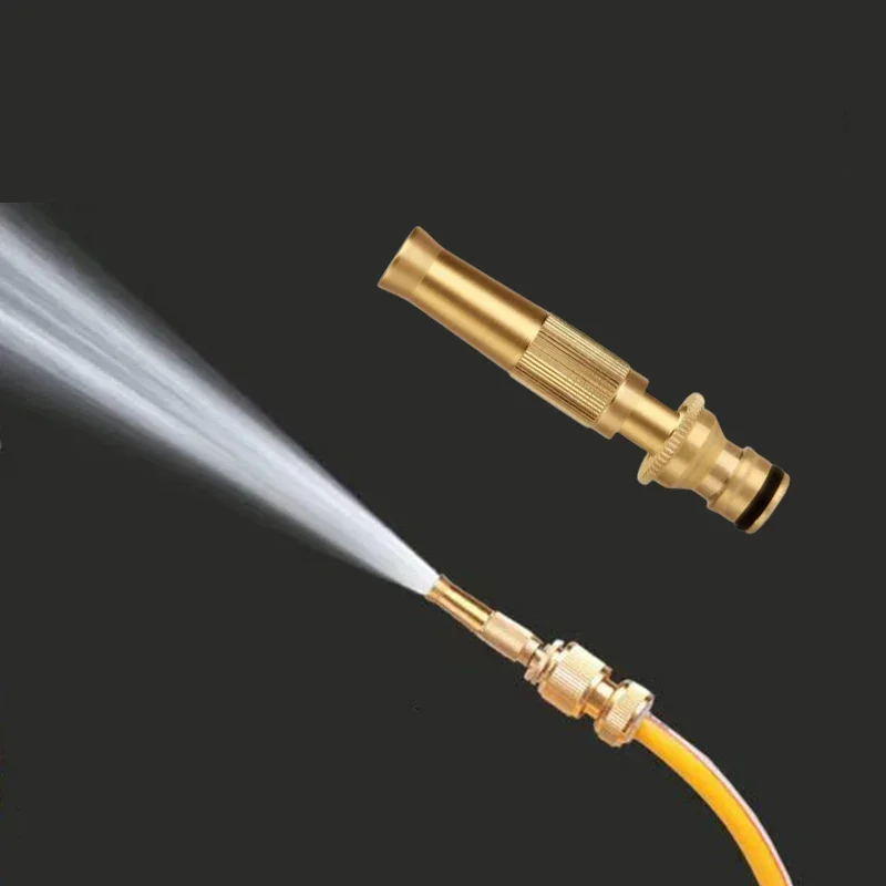 

Латунный спринклер высокого давления, регулируемый садовый ирригационный пистолет-распылитель, быстрый разъем, водяной пистолет для мойки автомобиля, насадка для садового инструмента