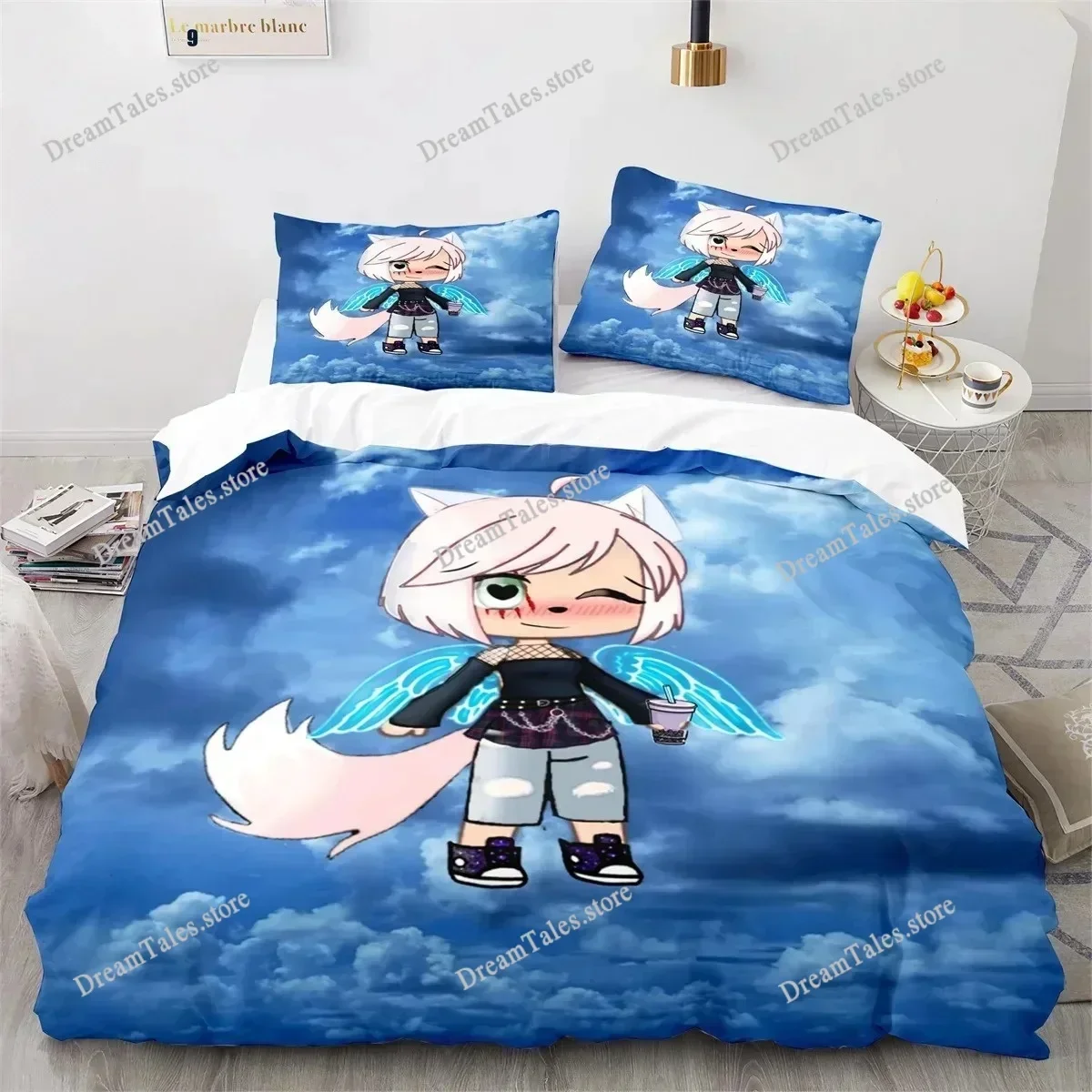 3D Printed Anime Gacha Life Academia Bedding Set Duvet Cover Bedroom Comforter Single Twin King _Size Quilt Cover Home Textiles9
