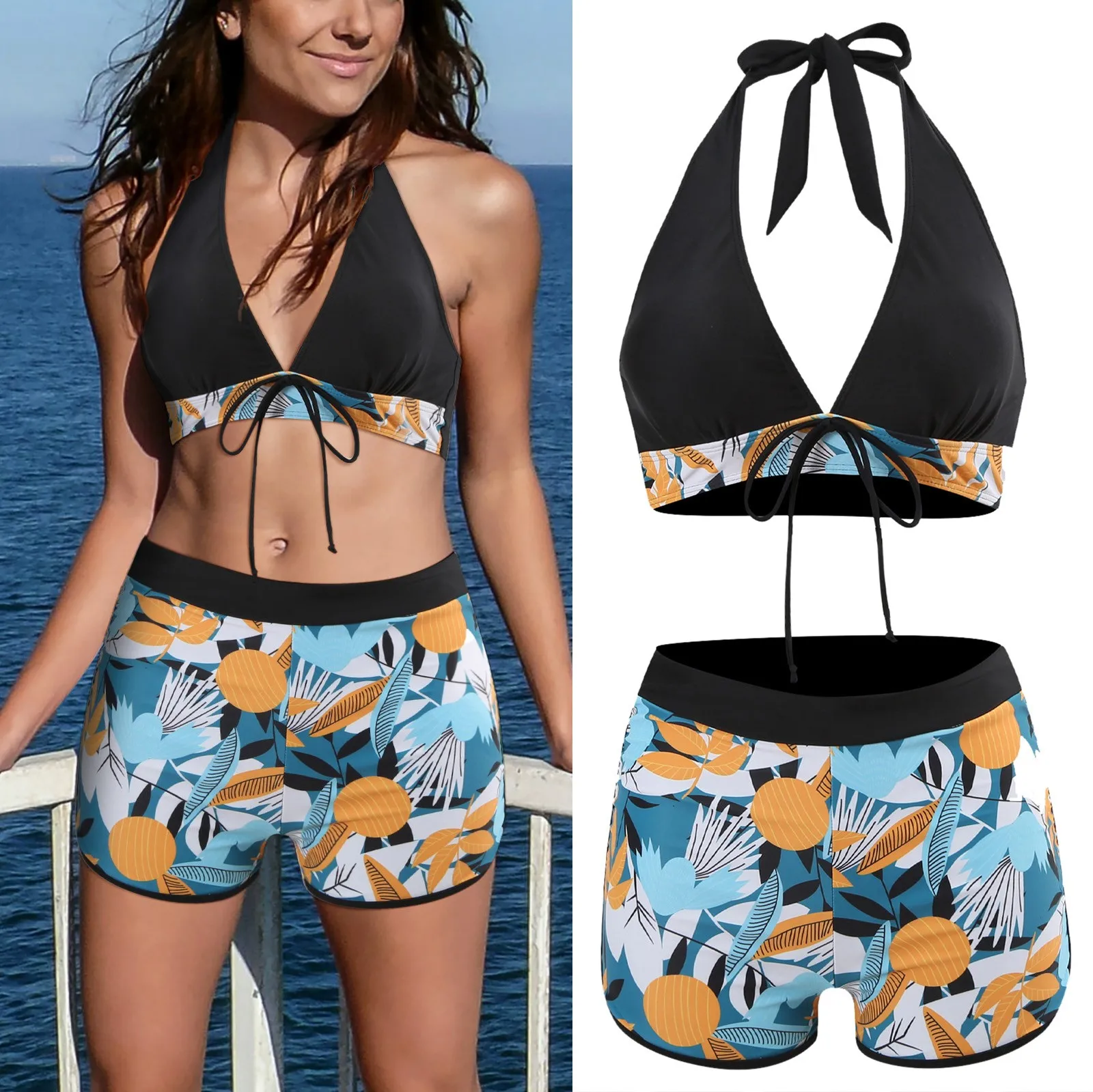 

swiming Biquinis Beach Swimwear for women Padded Bikini Women's Conservative Sports Sexy Female Bathing Suit