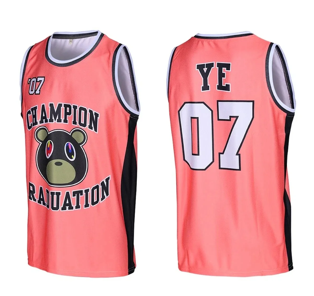 2026 Neues Kanye West 3D-Druck Basketball-Trikot für Herren und Damen, Sommer-Sportweste, atmungsaktiv, schnelltrocknend, Streetwear, Y2K-Kleidung – Detail 2