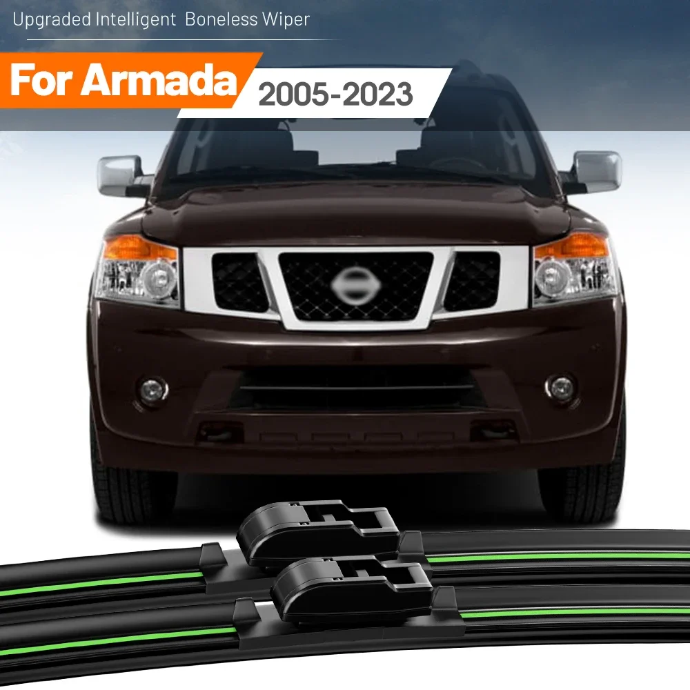 

2pcs For Nissan Armada 2005-2023 Front Windshield Wiper Blades 2006 2008 2009 2010 2011 2012 2015 Windscreen Window Accessories