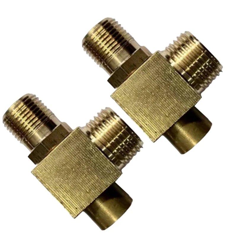 Valvole ritegno per compressore d Connettore per tubo filettato a 3 porte in rame Resistente