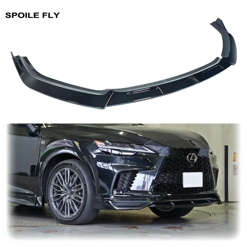 3PCS 2023 2024 2025 2026 For Lexus RX500H F-sport MP Style Car Front Spoiler Lip Splitter Bumper ABS Glossy Black Body Kit