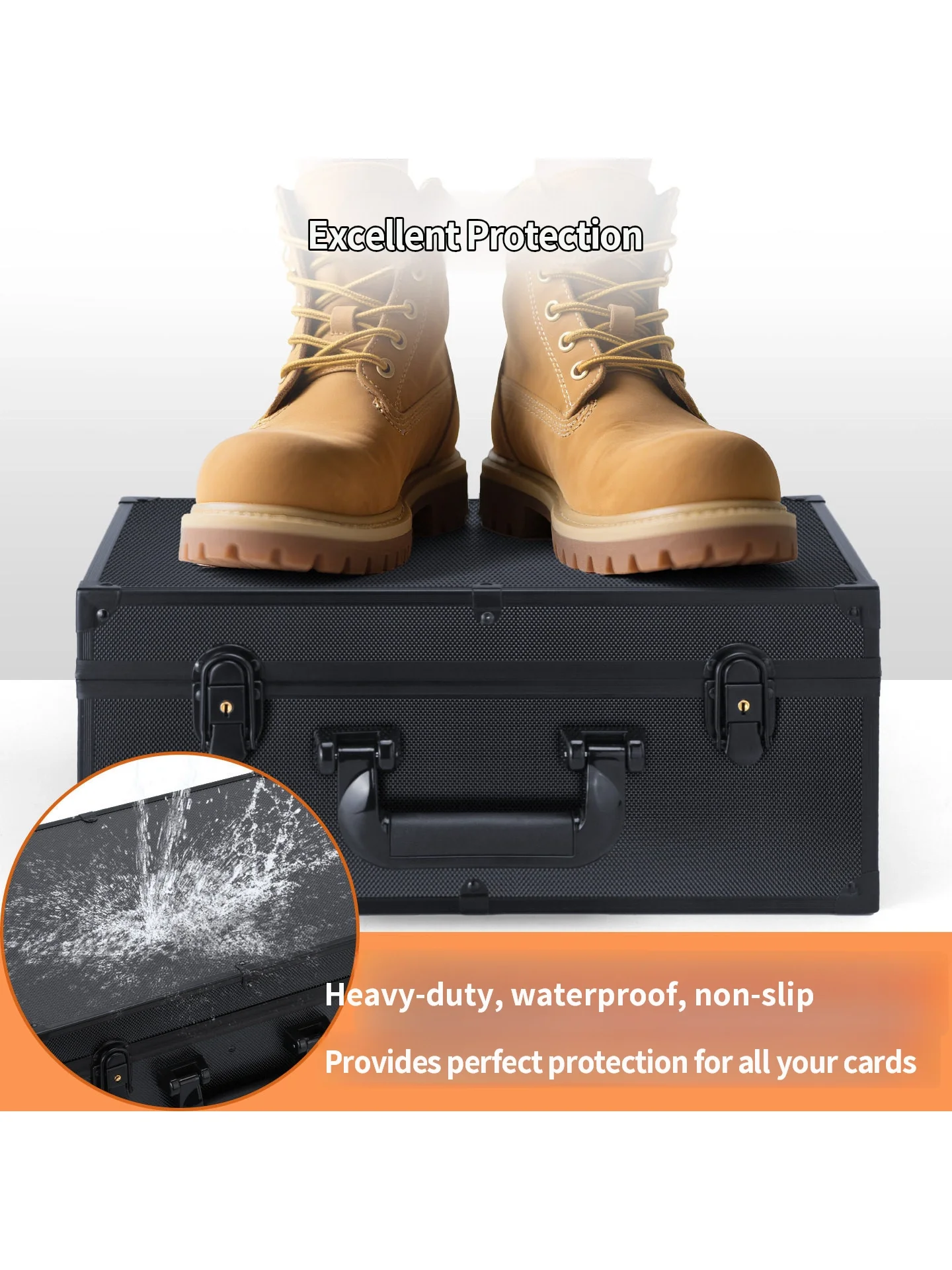 Metal Card Storage Box for 35PT Trading Cards Holds PSA Bricks Compact 39×16cm Durable Alloy Construction for TCG  Card PSA